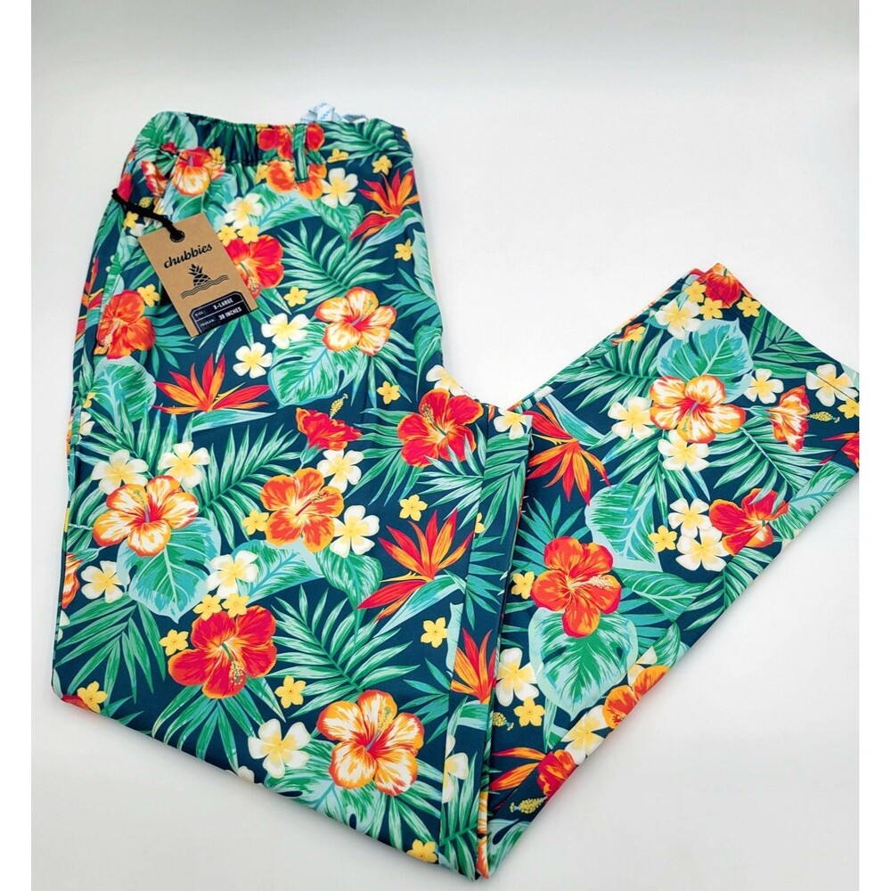 Chubbies The Life In Paradise Everywear Floral Performance Pants Men's XL NWT